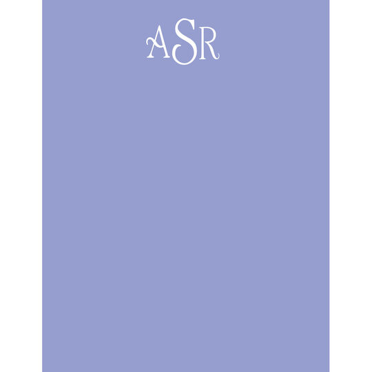 Bright Periwinkle Monogram Flat Note Cards